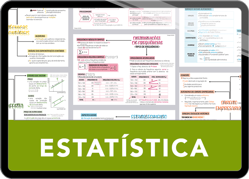 Mapas da Lulu. Os melhores e mais completos mapas mentais de Estatística. Totalmente atualizados e com download liberado.