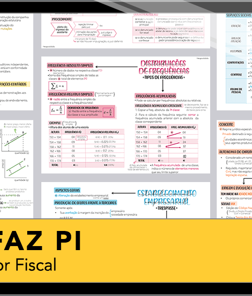 Mapas da Lulu. Os melhores e mais completos mapas mentais para o concurso de Auditor Fiscal da SEFAZ-PI. Totalmente atualizados e com download liberado.