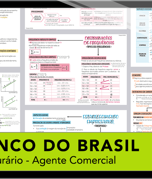 Mapas da Lulu. Os melhores e mais completos mapas mentais para o concurso de Agente Comercial do Banco do Brasil. Totalmente atualizados e com download liberado.