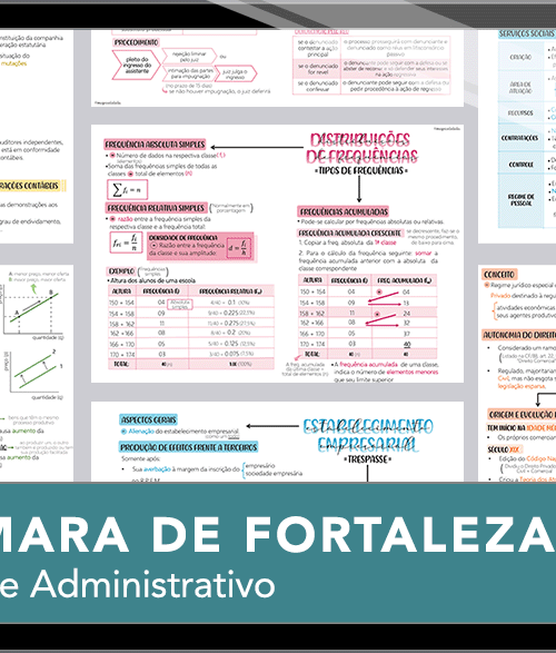 Mapas da Lulu. Os melhores e mais completos mapas mentais para o concurso de Agente Administrativo da Câmara Municipal de Fortaleza. Totalmente atualizados e com download liberado.