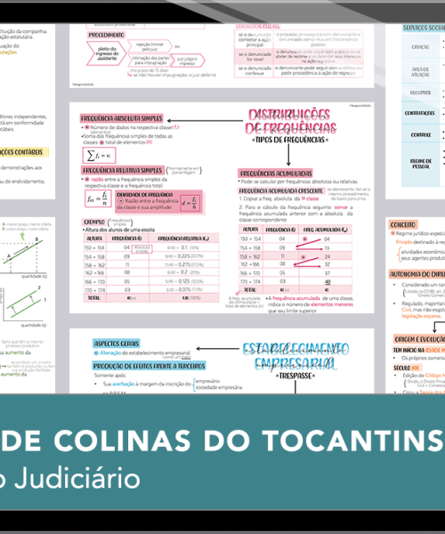 Mapas da Lulu. Os melhores e mais completos mapas mentais para o concurso de Técnico da Câmara Municipal de Colinas do Tocantins. Totalmente atualizados e com download liberado.