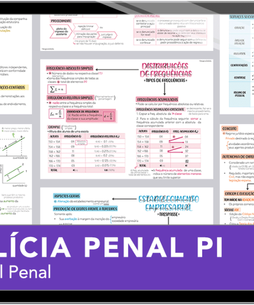 Mapas da Lulu. Os melhores e mais completos mapas mentais para o concurso da Polícia Penal do Piauí (PPPI). Totalmente atualizados e com download liberado.