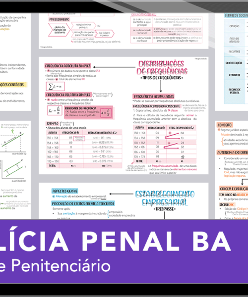 Mapas da Lulu. Os melhores e mais completos mapas mentais para o concurso da Polícia Penal da Bahia (PPBA). Totalmente atualizados e com download liberado.