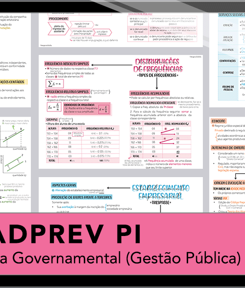 Mapas da Lulu. Os melhores e mais completos mapas mentais para o concurso de Analista (Gestão Pública) da SEADPREV PI. Totalmente atualizados e com download liberado.