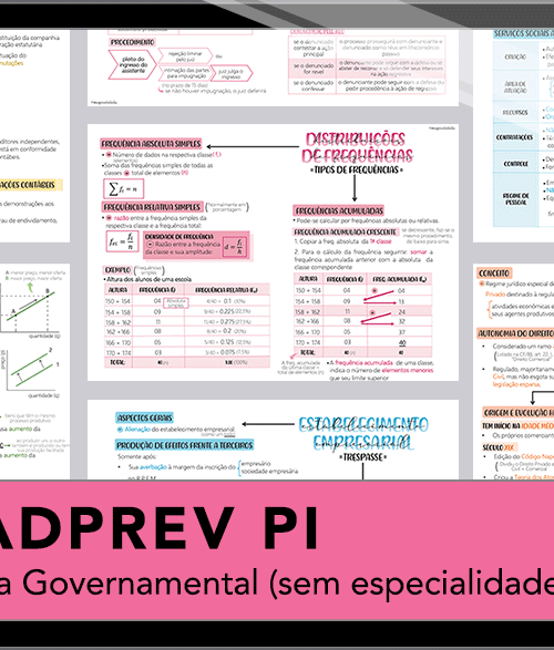 Mapas da Lulu. Os melhores e mais completos mapas mentais para o concurso de Analista (sem especialidade) da SEADPREV PI. Totalmente atualizados e com download liberado.