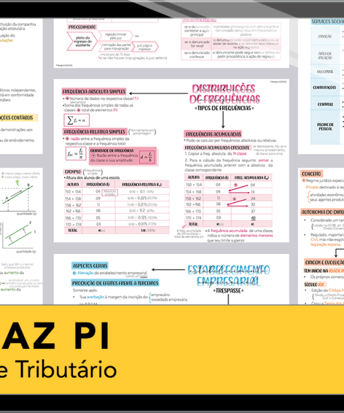 Mapas da Lulu. Os melhores e mais completos mapas mentais para o concurso de Agente Tributário da SEFAZ-PI. Totalmente atualizados e com download liberado.