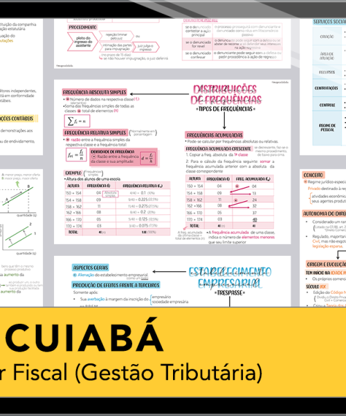 Mapas da Lulu. Os melhores e mais completos mapas mentais para o concurso de Auditor Fiscal (Gestão Tributária) do ISS Cuiabá. Totalmente atualizados e com download liberado.