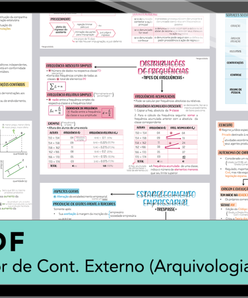 Mapas da Lulu. Os melhores e mais completos mapas mentais para o concurso de Auditor de Controle Externo (Arquivologia) do TCDF. Totalmente atualizados e com download liberado.