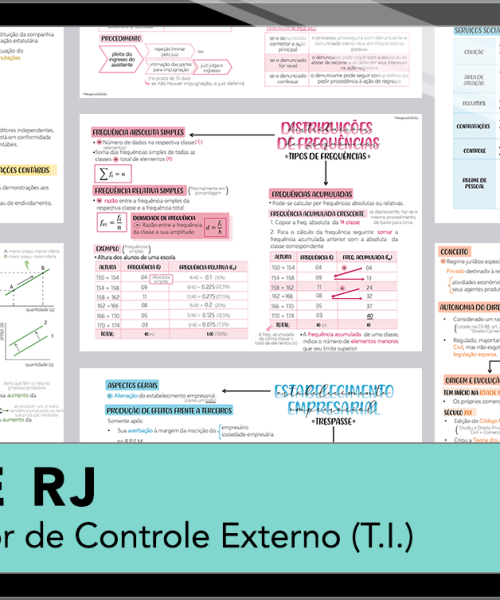 Mapas da Lulu. Os melhores e mais completos mapas mentais para o concurso de Auditor (Tecnologia da Informação) do TCE RJ. Totalmente atualizados e com download liberado.