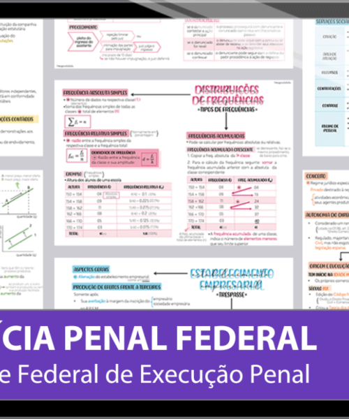 Mapas da Lulu. Os melhores e mais completos mapas mentais para o concurso da Polícia Penal Federal (DEPEN). Totalmente atualizados e com download liberado.