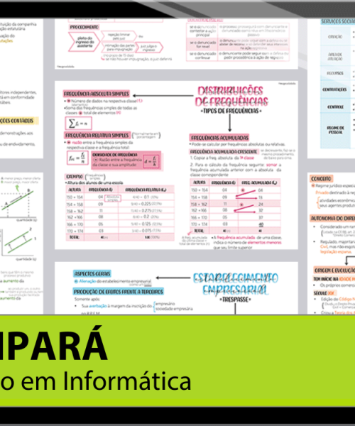 Mapas da Lulu. Os melhores e mais completos mapas mentais para o concurso de Técnico em Informática do BANPARÁ. Totalmente atualizados e com download liberado.