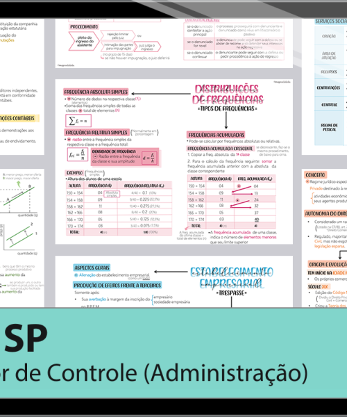 Mapas da Lulu. Os melhores e mais completos mapas mentais para o concurso de Auditor (Administração) do TCE SP. Totalmente atualizados e com download liberado.