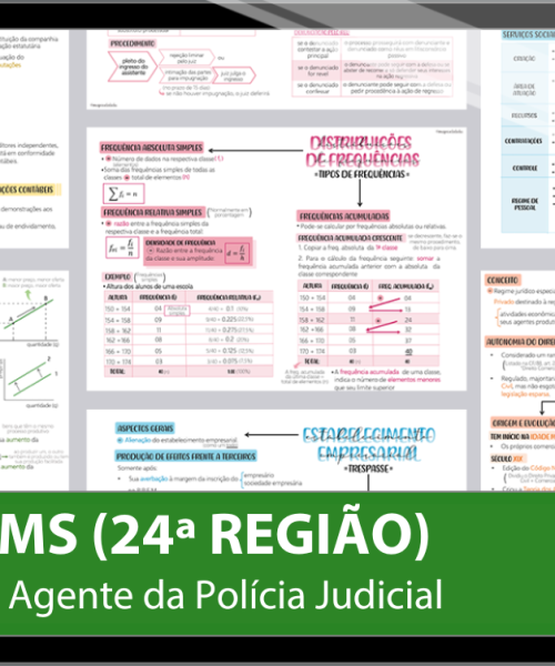 Mapas da Lulu. Os melhores e mais completos mapas mentais para o concurso de Técnico (Agente da Polícia Judicial) do TRT MS (24ª Região). Totalmente atualizados e com download liberado.