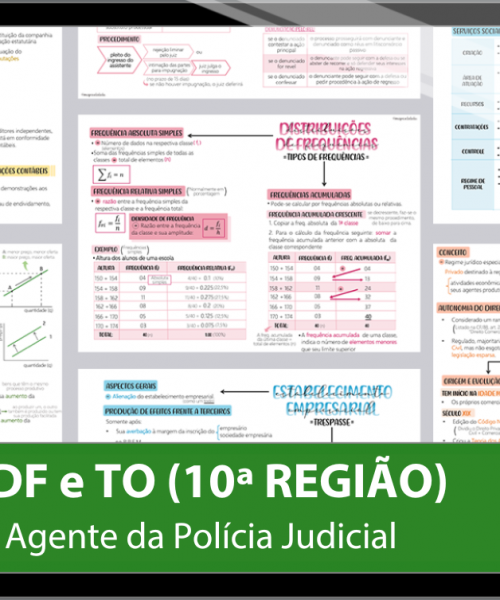 Mapas da Lulu. Os melhores e mais completos mapas mentais para o concurso de Técnico Judiciário (Agente da Polícia Judicial) do TRT DF e TO (10ª Região). Totalmente atualizados e com download liberado.