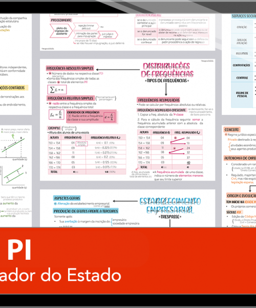 Mapas da Lulu. Os melhores e mais completos mapas mentais para o concurso de Procurador do Estado da PGE PI. Totalmente atualizados e com download liberado.