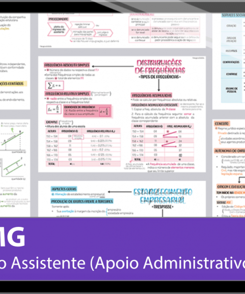 Mapas da Lulu. Os melhores e mais completos mapas mentais para o concurso de Técnico Assistente (Apoio Administrativo) da PCMG. Totalmente atualizados e com download liberado.