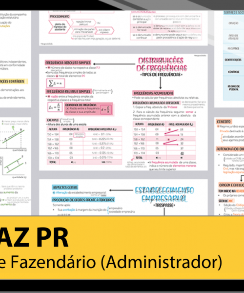 Mapas da Lulu. Os melhores e mais completos mapas mentais para o concurso de Agente Fazendário (Administrador) da SEFAZ PR. Totalmente atualizados e com download liberado.