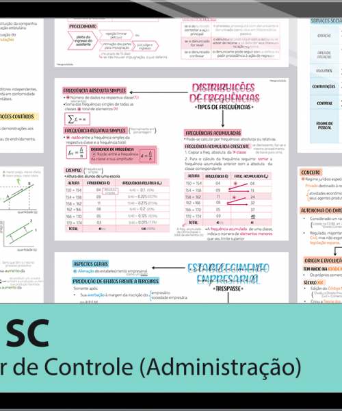 Mapas da Lulu. Os melhores e mais completos mapas mentais para o concurso de Auditor (Administração) do TCE SC. Totalmente atualizados e com download liberado.