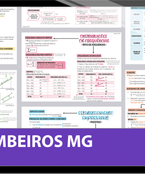 Mapas da Lulu. Os melhores e mais completos mapas mentais para o concurso de Oficial dos Bombeiros MG. Totalmente atualizados e com download liberado.