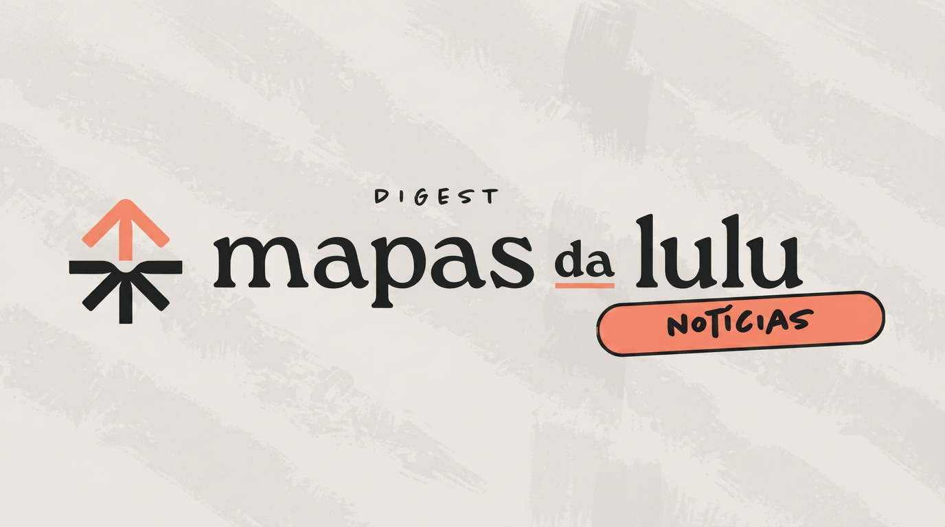 Logo da Mapas da Lulu — marca do canal de notícias sobre concursos públicos, com os dizeres "DIGEST", "mapas da lulu" e "NOTÍCIAS" nas cores salmão e carvão sobre fundo bege.