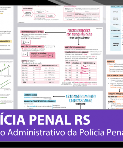Mapas da Lulu. Os melhores e mais completos mapas mentais para o concurso de Técnico Administrativo para Polícia Penal Rio Grande do Sul (PPRS). Totalmente atualizados e com download liberado.