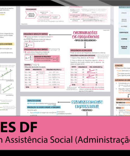 Mapas da Lulu. Os melhores e mais completos mapas mentais para o concurso de Especialista em Assistência Social (Administração) da SEDES DF. Totalmente atualizados e com download liberado.