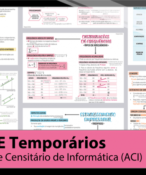 Mapas da Lulu. Os melhores e mais completos mapas mentais para o concurso de Agente Censitário de Informática do IBGE. Totalmente atualizados e com download liberado.