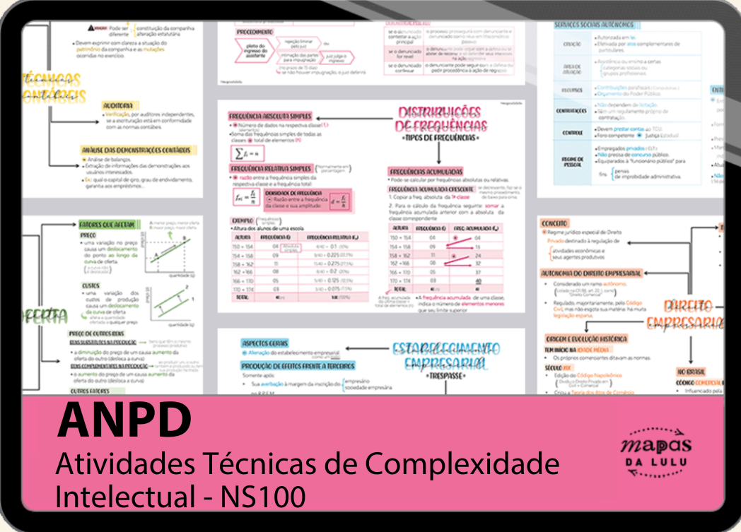ANPD – Atividades Técnicas de Complexidade Intelectual-NS 100