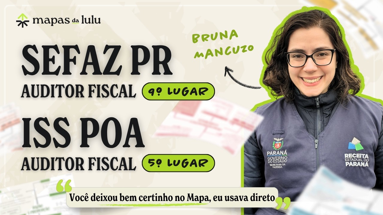 Mapas da Lulu. Engenheira, com emprego CLT, estudou 30h por semana e passou em concurso fiscal. Veja como ela montou a rotina e o que você pode adaptar.