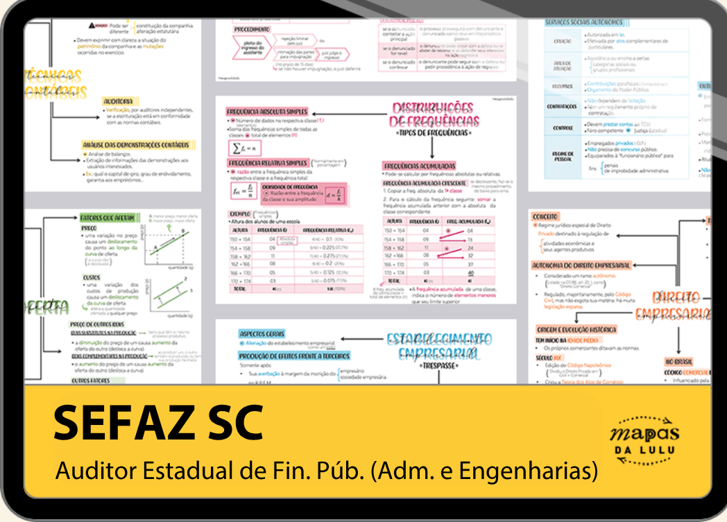 SEFAZ SC – Auditor Estadual de Finanças Públicas (Administração e Engenharias)